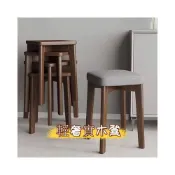 (店+)牧牧精品 輕奢實木凳 客廳餐桌凳 中式高板凳 家用化妝凳 可摞放網紅布藝小方凳 換鞋凳 休閒凳