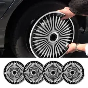 sunnyeq 4 件輪圈蓋 17 吋 ABS 時尚汽車輪圈蓋替換件適用於豐田坦途塔科馬