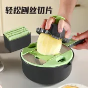 東升精品館 多功能切菜器廚房切菜神器刨絲器護手擦絲土豆切片器磨泥護手器