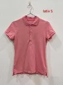 女裝 二手衣 lativ Polo衫 S 粉色