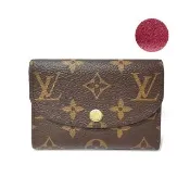 【Louis Vuitton 路易威登】M41939 經典Monogram花紋帆布ROSALIE信封式卡包/零錢包(紫紅色)
