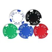 【同花順圖案｜25片入】拉斯維加斯加重籌碼 25-G5｜撲克／麻將／德州撲克專用｜台灣製｜小安批發賣場