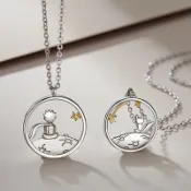 米蘭精品 【巴黎精品】現貨+預購 頂級925純銀項鍊鎖骨鏈情人節禮物情侶對鍊配件-小王子與狐狸情侶項鍊2款a1kp6