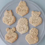 對話餅乾模具 可愛動物 寫字 感謝 生日快樂情人節母親節父親節教師節 愛心 thank you For you Love