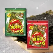 Angel泰國🇹🇭代購 小浣熊烤海苔 素食可食 原味、辣味 大包6入 海苔 30g