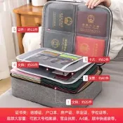 百寶箱收納盒帶鎖密碼多層證件收納包多功能信用卡駕駛證重要文件