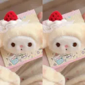 🍀臺灣出貨🍀可愛卡通少女心草莓蛋糕毛茸茸美樂蒂髮夾髮圈髮飾