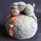 【開運陶源】羅廣維 - 秤心如意 兔(石塑造十二生肖)