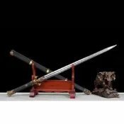 【現貨可開發票】高錳鋼華山劍龍泉劍冷兵器長劍秦王漢劍金屬寶劍真劍工藝品未開刃路添是級權臺罪打得網陸購務是級