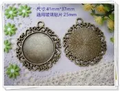 ☆荳荳龍~DIY手作黏土☆(DF25-K)古銅色25mm圓形造型底托,平台 一個9元