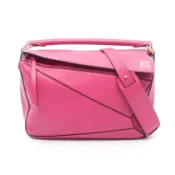 【DOKODEMO】【二手】 LOEWE Puzzle Bag 中型兩用粉紅色皮革手提包，女士，二手 B