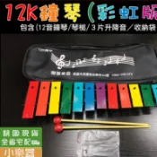 【小樂器】台製標準音 12鍵鐘琴+袋 幼兒園指定使用 12K鐘琴 硬盒 鐵琴 奧福打擊樂器 【桃園現貨】快速出貨