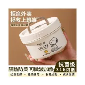 (店+)熱賣成成精選【史努比】316L不鏽鋼飯盒上班族帶飯多層餐盒分格便當盒可微波爐...