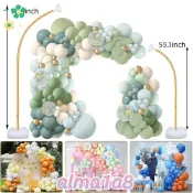 ALMAA氣球拱門套件,帶底座自由彎曲氣球柱套件,1.5米/2.5米可調節半拱形氣球架