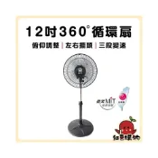 (店+)【晶工牌】12吋360度 循環扇 涼風扇 電風扇 風扇 立扇 靜音風扇 工業扇 工業電扇 LC-1234