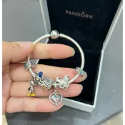 專櫃潘朵拉pandora 玫瑰花 鈴鐺家庭樹月14k金 愛心彩鑽夾扣鑲鑽手環 琉璃 固定釦 釦環 玫瑰金 手鏈扣環