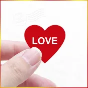 紅色心型LOVE貼紙 X 3枚1組 愛心貼紙 2.8X2.3cm 封口貼紙 包裝貼紙 LOVE貼紙 告白貼紙 烘焙貼紙
