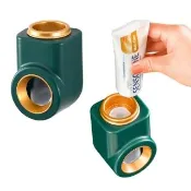 【居家裝飾】復古風壁掛自動擠牙膏器(無痕 懶人擠牙膏機 牙膏夾 牙刷 牙膏架 盥洗用品 浴室收納)