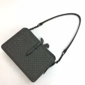 Bottega Veneta BV 396485 多隔層編織相機包 灰色【促銷】