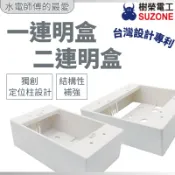 【真正台灣製造】 樹榮電工 一連明盒 二連明盒 超薄型 薄型一連明盒 白色 明盒 定位柱 開關盒 插座盒 塑膠盒 台灣製