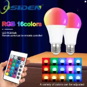  LED燈泡 RGBW可變色燈泡附遙控器 5.1W可調光智能燈 魔法燈泡適用於家庭派對裝飾、舞台、照明