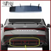 適用於【2024+Hyundai Elantra N-Line普通版】升級後刀鋒後下巴改裝