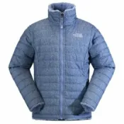 川山岳海 [ THE NORTH FACE ] 女童 雙面HS保暖外套 紫藍丹寧印花 / NF00CN01HTY