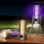 【OMG】電擊式捕蚊燈 USB充電式滅蚊燈 智能定時 小夜燈照明驅蚊二合一 電蚊燈/露營燈