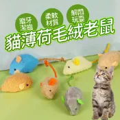 貓薄荷毛絨老鼠 毛絨玩偶 貓咪解悶玩耍 柔軟材質 仿真小老鼠 貓咪互動 磨牙潔齒 寵物玩具 貓薄荷玩具 QJ2755