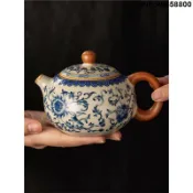 不二選 免運 開立發票 茶具 伴手禮 2024新款青花瓷汝窯西施茶壺單壺泡茶家用高檔陶瓷功夫茶具沏茶壺