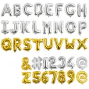 16 英寸字母 A-Z 數字 0-9 鋁箔氣球金色/銀色數字數字字母氣球生日婚禮裝飾派對用品兒童禮品玩具 PT