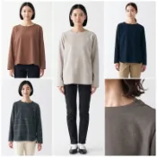 無印良品 MUJI 女有機棉法蘭絨套衫(領下開釦) 純棉100％原價599元