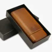 COHIBA 雪茄套 雪茄盒 雪茄保濕 雪茄皮套 便攜式雪茄保濕盒 古巴雪茄專用雪茄盒三支裝 雪松木雪茄包