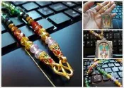 【山玉軒】泰國帶回【【思華洛世奇彩色水鑽】】！~佛牌項鍊~