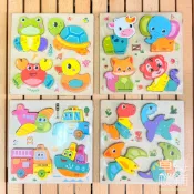 【現貨】啟蒙首選・木製立體大塊拼圖｜幼兒早教 抓握訓練 交通動物恐龍系列 蒙特梭利教具 幼兒園開學禮 獎勵小禮物