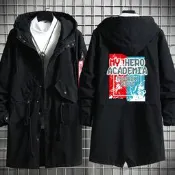 我的英雄學院轟焦凍綠谷出久動漫衣服男女時尚秋冬中長款風衣外套
