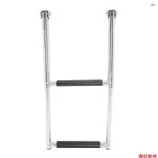 2 步不銹鋼伸縮船梯防滑可伸縮碼頭梯適用於船遊艇游泳池