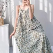 【K.W.】韓國空運輕棉麻蜜吻高品質免穿搭洋裝(小香風/輕量涼感/洋裝/休閒/日系/通勤/渡假)