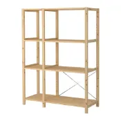 【IKEA 宜家家居】IVAR 層架組合, 松木, 134x50x179 公分