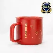 2023 新款 馬克杯 杯子 大容量星巴克琺瑯銅章杯紅色雪花聖誕周年慶女情侶情人節咖啡對杯馬克杯