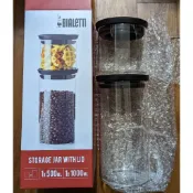 Bialetti 玻璃 儲物罐 兩入組 500ml+1000ml 全新 現貨 儲物罐 特價 玻璃罐
