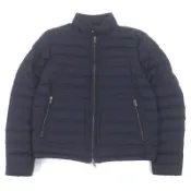 【DOKODEMO】成色極佳 □ MONCLER DELABOST GIUBBOTTO 100% 羊毛立顏色雙拉鍊羽絨衣 海軍藍 3 碼 正品男士
