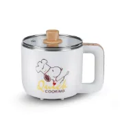 (店+)【MOLIJIA 魔力家】(新品免運) 魔力家 SNOOPY 史努比 S19 雙層防燙快煮鍋 1.2L 美食鍋 魔力家M19 電煮鍋