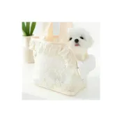 (店+)免運  寵物包  外出包 夏季寵物外出包便攜透氣單肩包泰迪小型犬狗背包蕾絲手提太空貓包