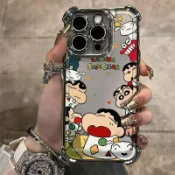 可愛睡衣蠟筆小新四角防摔手機殼 iPhoneXR XS MAX 7plus 8plus i7 i6 i8 SE2 SE3