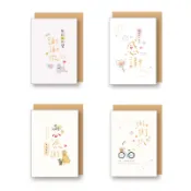 【久大文具】好事生活50K燙金感謝卡(SGC-375A~D) 祝福卡 感謝卡 生日卡 萬用卡 卡片 025@0170