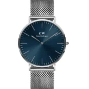 Daniel Wellington DW 經典極簡美學米蘭帶手錶 送禮首選-40mm/銀框 DW00100628 學生錶