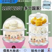 跨境110v伏煮蛋器家 自動斷電煮蛋神器新款迷妳多功能蒸蛋器 郵