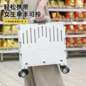 折疊購物車 摺疊推車 推車收納  收納籃   菜籃車 收納推車  露營用品買菜戶外車小拉車摺疊購物車便攜擺攤小推車家用露