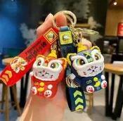 (快速出貨)招財貓 醒獅 鑰匙圈 舞獅 招財 吉祥 納福 鑰匙扣 吊飾 掛飾 書包 背包 包包 新年 禮物 禮品 過年
